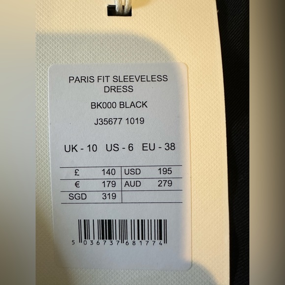 NWT Jigsaw Paris Sleeveless Dress size US 6, black - Picture 15 of 16